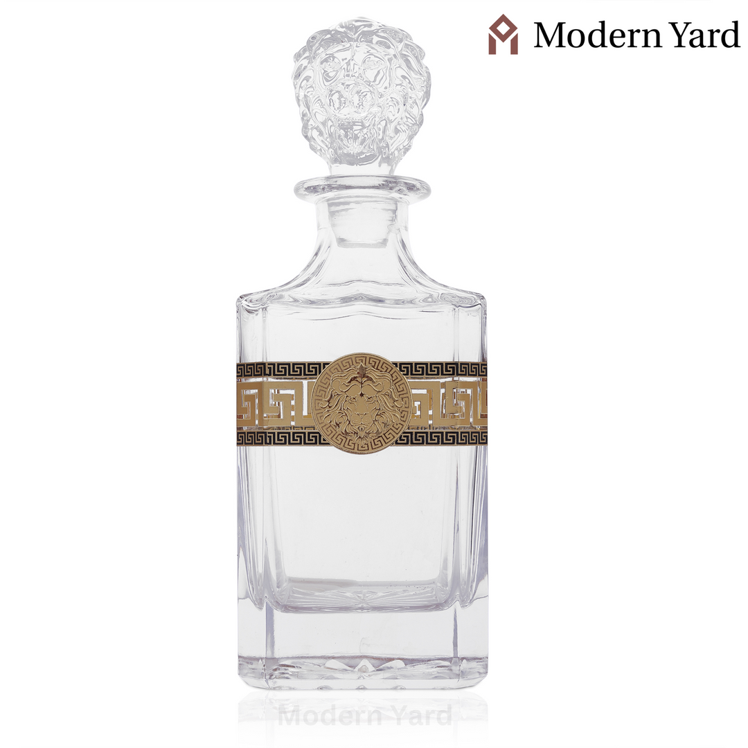 Lion Gold Plated 7 Pcs Decanter Set