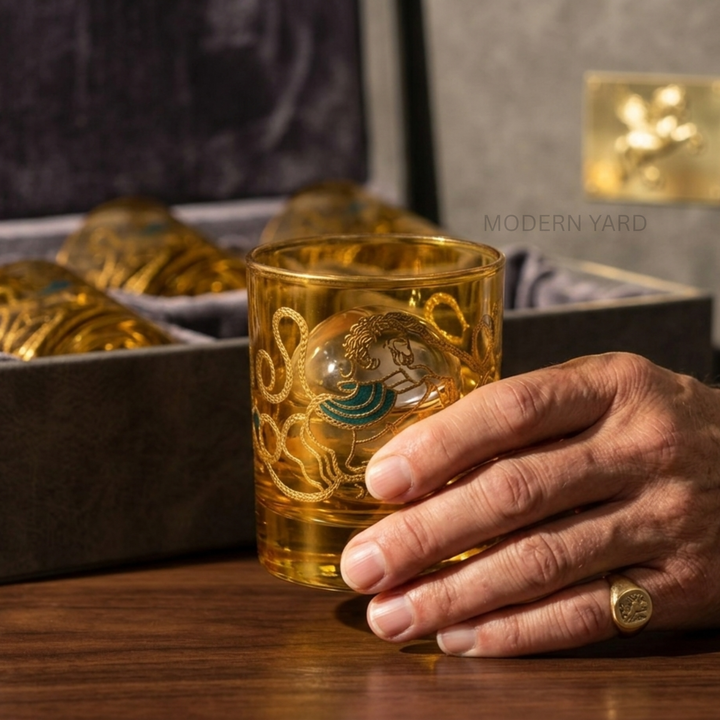 Designer Crystal Drinking Glasses with Luxury Gift Packaging for Gifting