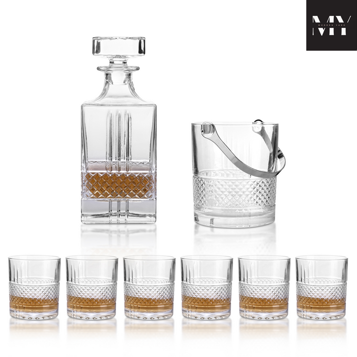 Regal 8 Pcs Decanter with Glasses & Ice Bucket