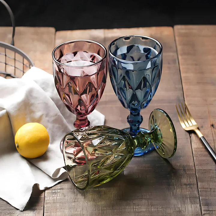Vibrant Colored Wine Goblet (Pack Of 6)