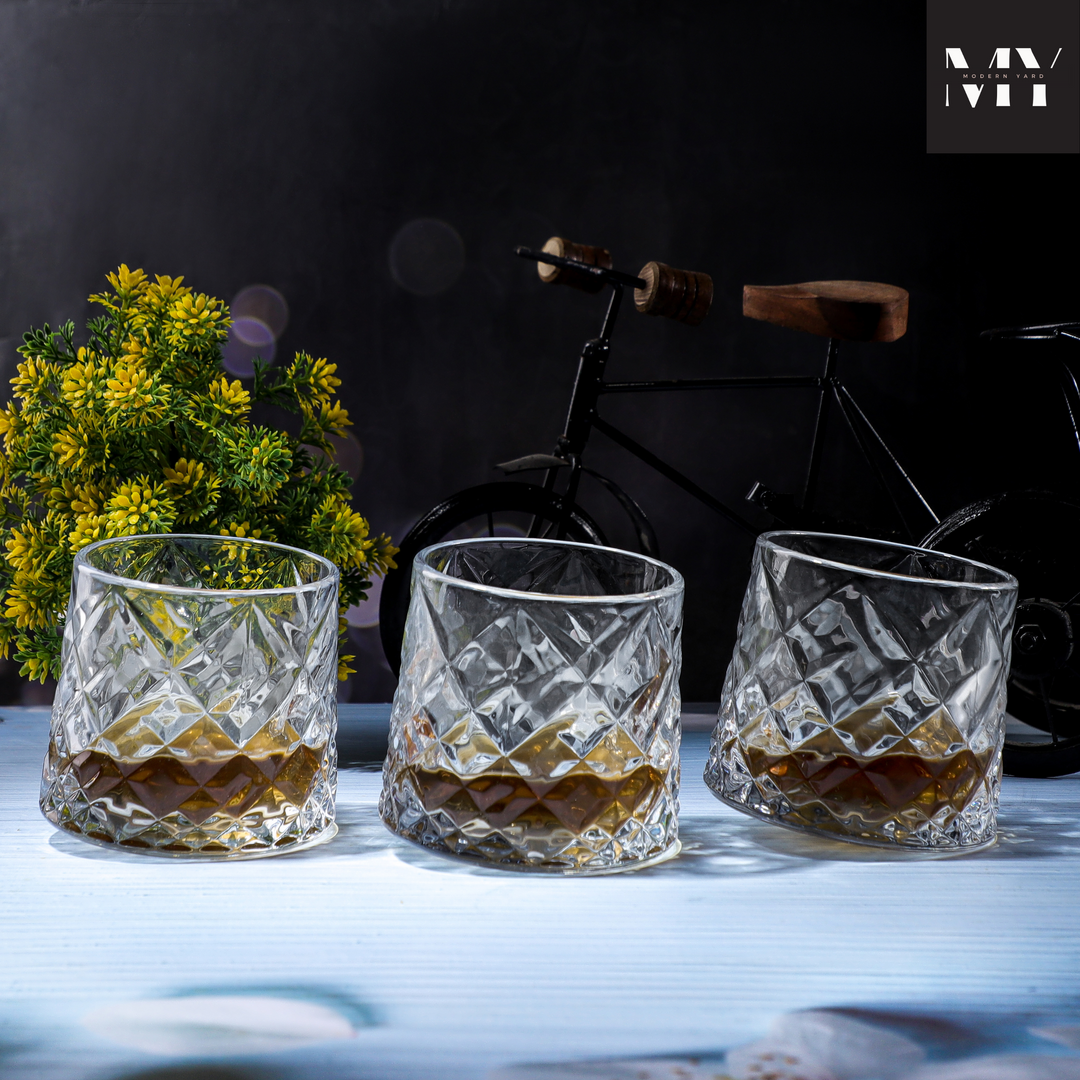 Revolving Diamond Glass