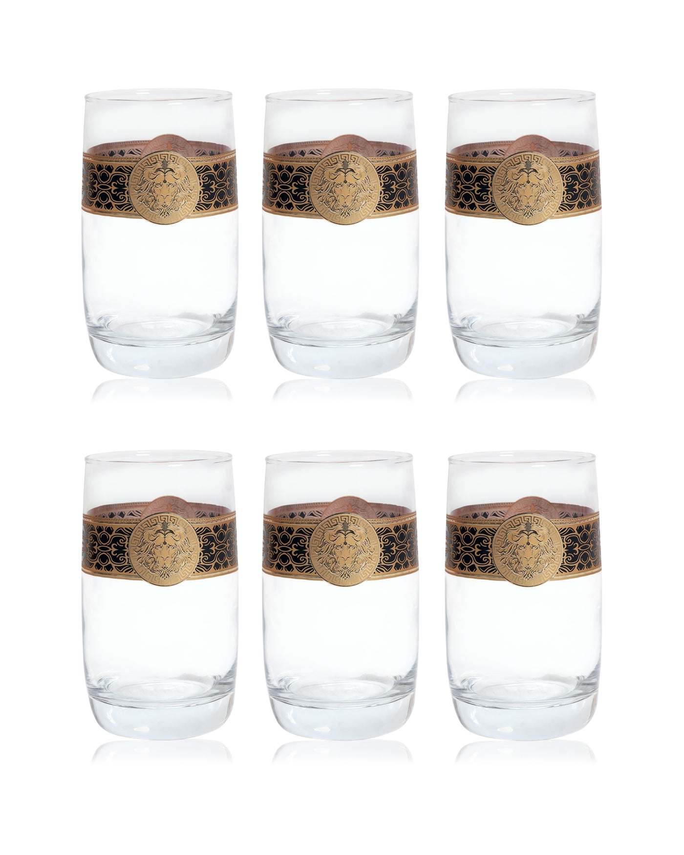 Lion Gold Plated Glass (Set of 6)