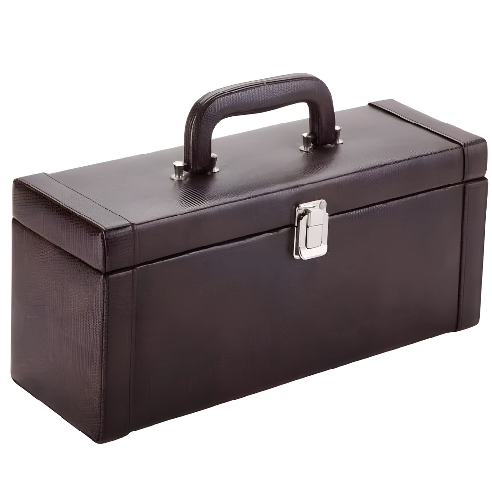 Premium bottle presentation box with stainless steel flask corkscrew and gifting accessories