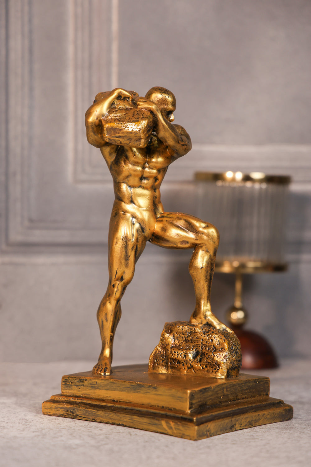 Abstract motivational sculpture symbolizing growth and success for modern home decor