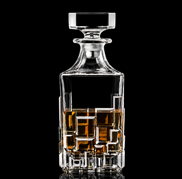 Modern Yard luxury barware crystal decanter set packaged for gifting
