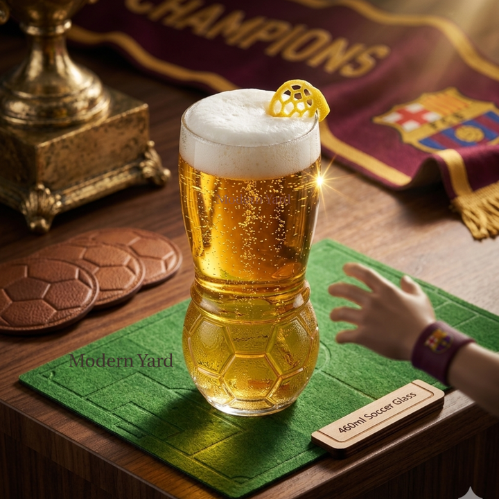 Modern Yard Football Beer Glass 460 ML set of 6 for FIFA fans and football lovers.