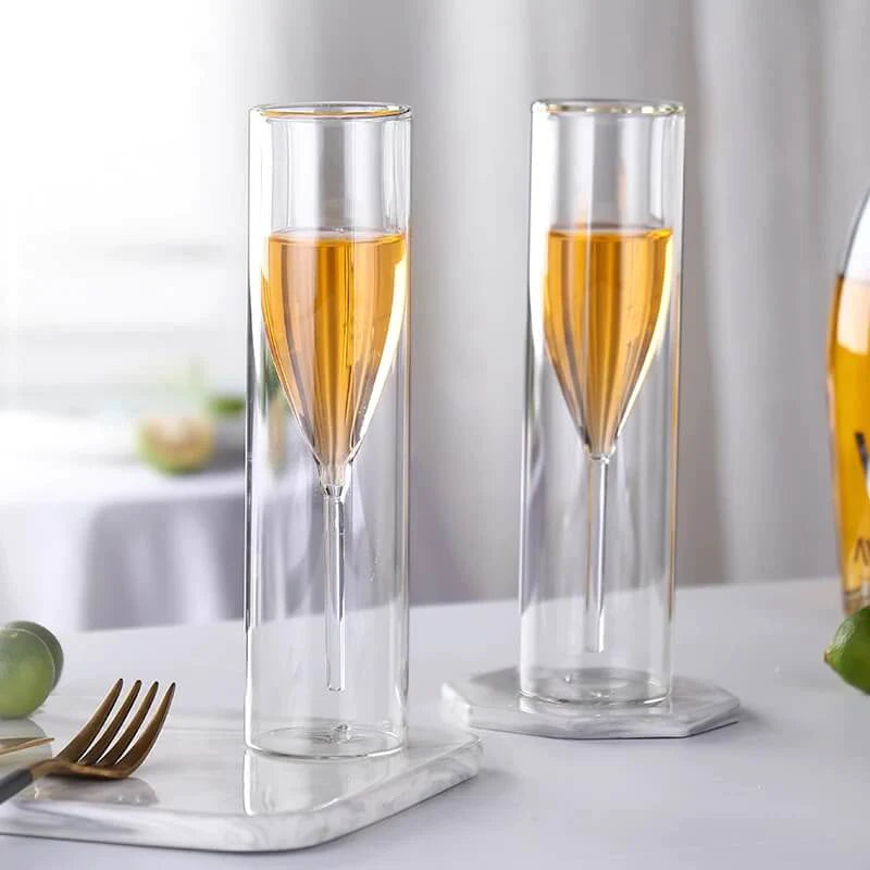 Double Walled Champagne Glass
