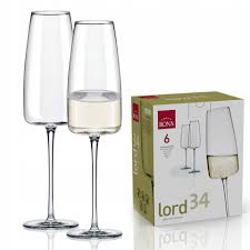 Rona Lord Flute Champagne 340 ML (Pack of 6)
