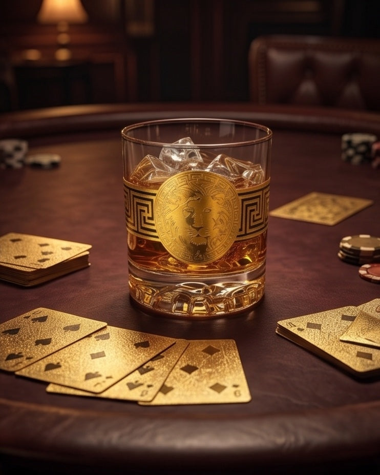 Premium cocktail and whisky glasses by Modern Yard in luxury bar setting