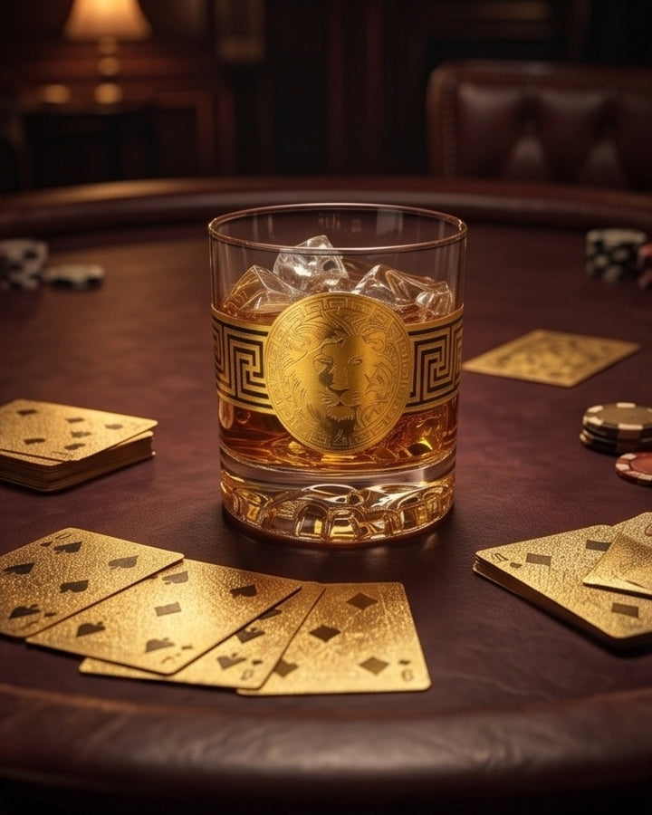 Premium cocktail and whisky glasses by Modern Yard in luxury bar setting