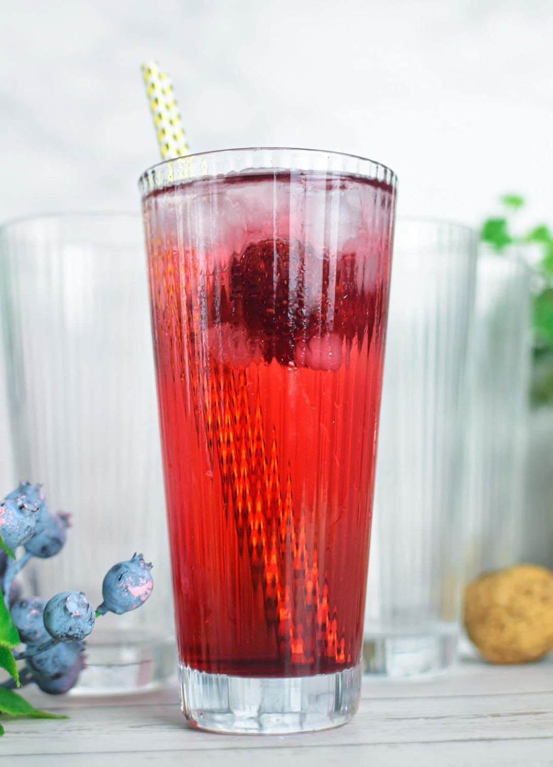 Ribbed Long Cocktail & Juice Glass 440 ML (Pack of 6)