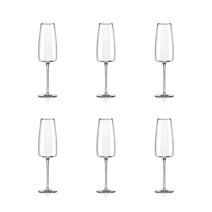 Rona Lord Flute Champagne 340 ML (Pack of 6)