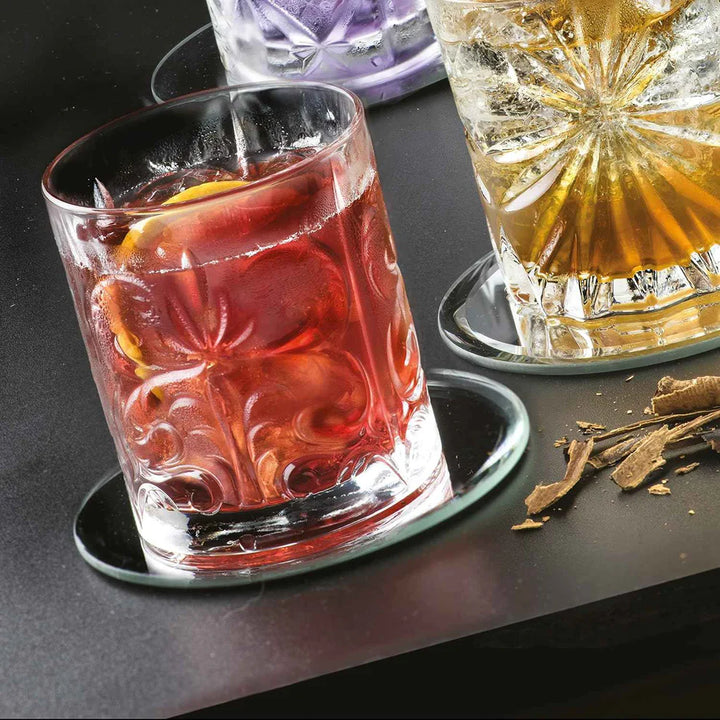 Tatoo Crystal Whiskey Glass 340 ML (Pack of 6)