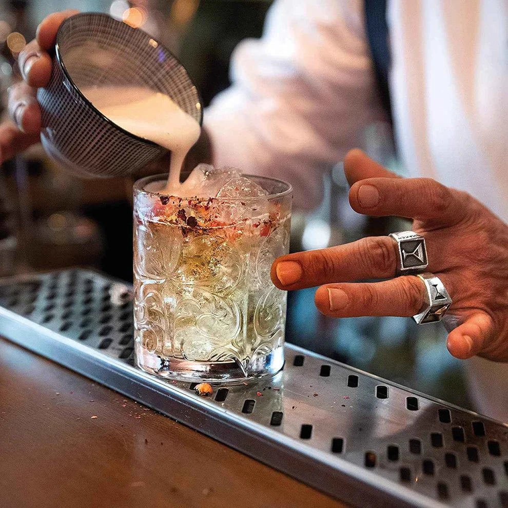 Tatoo Crystal Whiskey Glass 340 ML (Pack of 6)