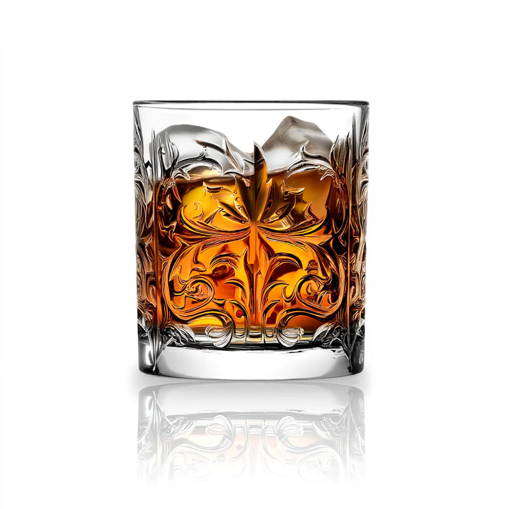 Tatoo Crystal Whiskey Glass 340 ML (Pack of 6)