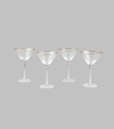 Gold Rim Martini Glass 240 ML