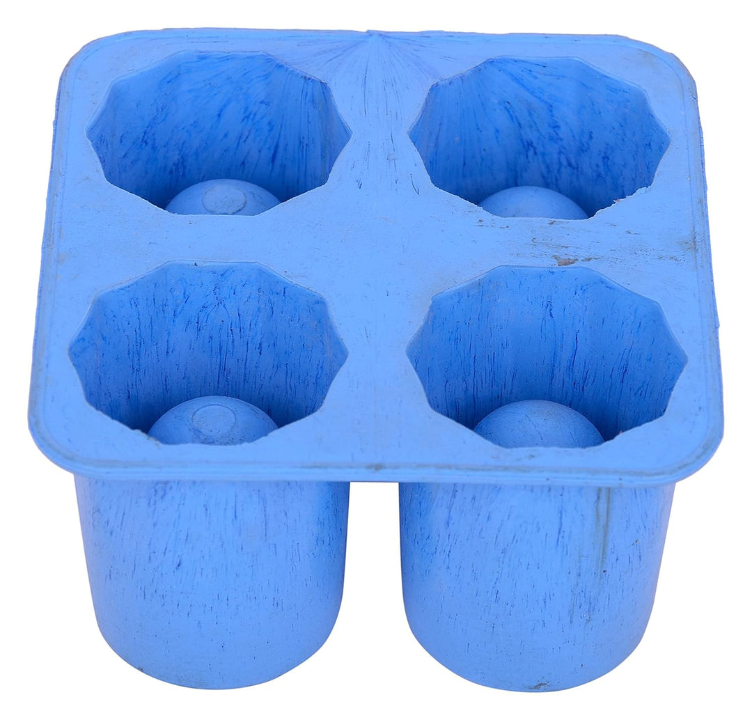Flexible silicone ice mold tray for making mini ice shot glasses