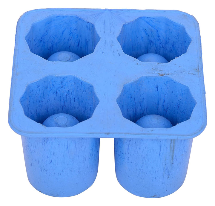 Flexible silicone ice mold tray for making mini ice shot glasses
