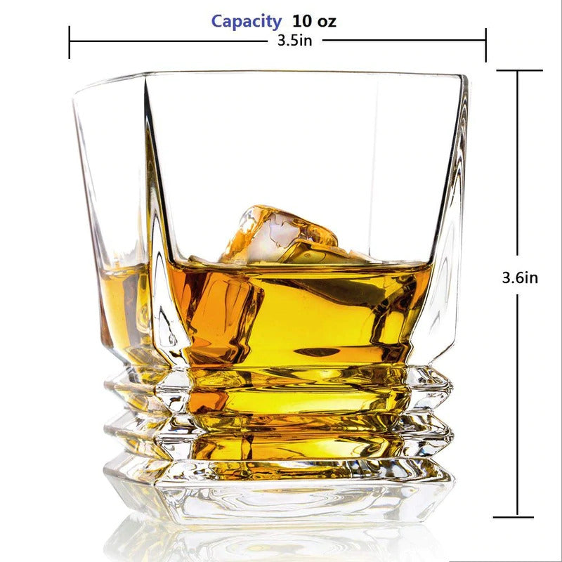 LUXURY SQUARE ROCK WHISKEY GLASS (Pack of 6)