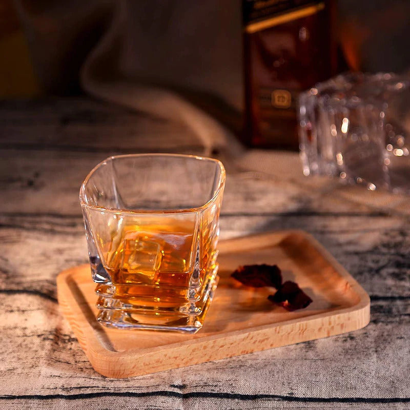 LUXURY SQUARE ROCK WHISKEY GLASS (Pack of 6)