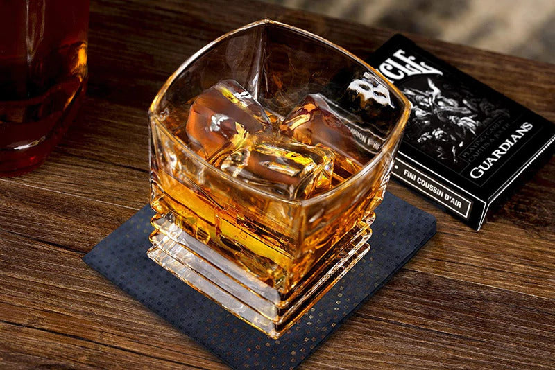 LUXURY SQUARE ROCK WHISKEY GLASS (Pack of 6)