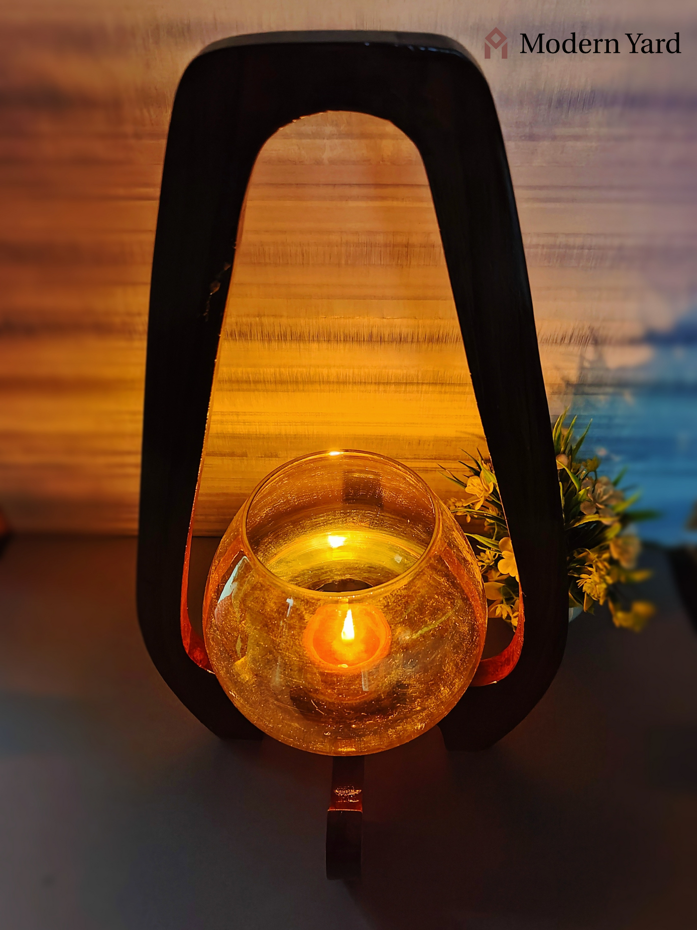 Wooden Mid century Lantern (Large)