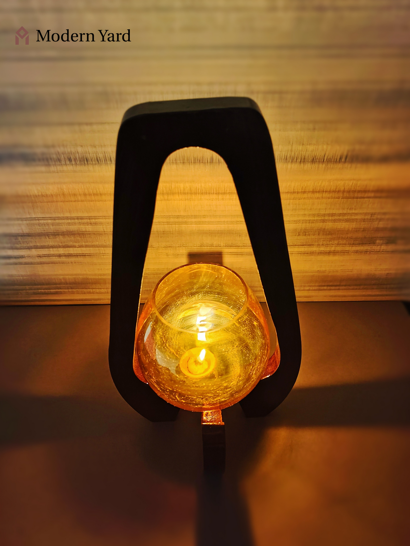 Wooden Mid century Lantern (Small)