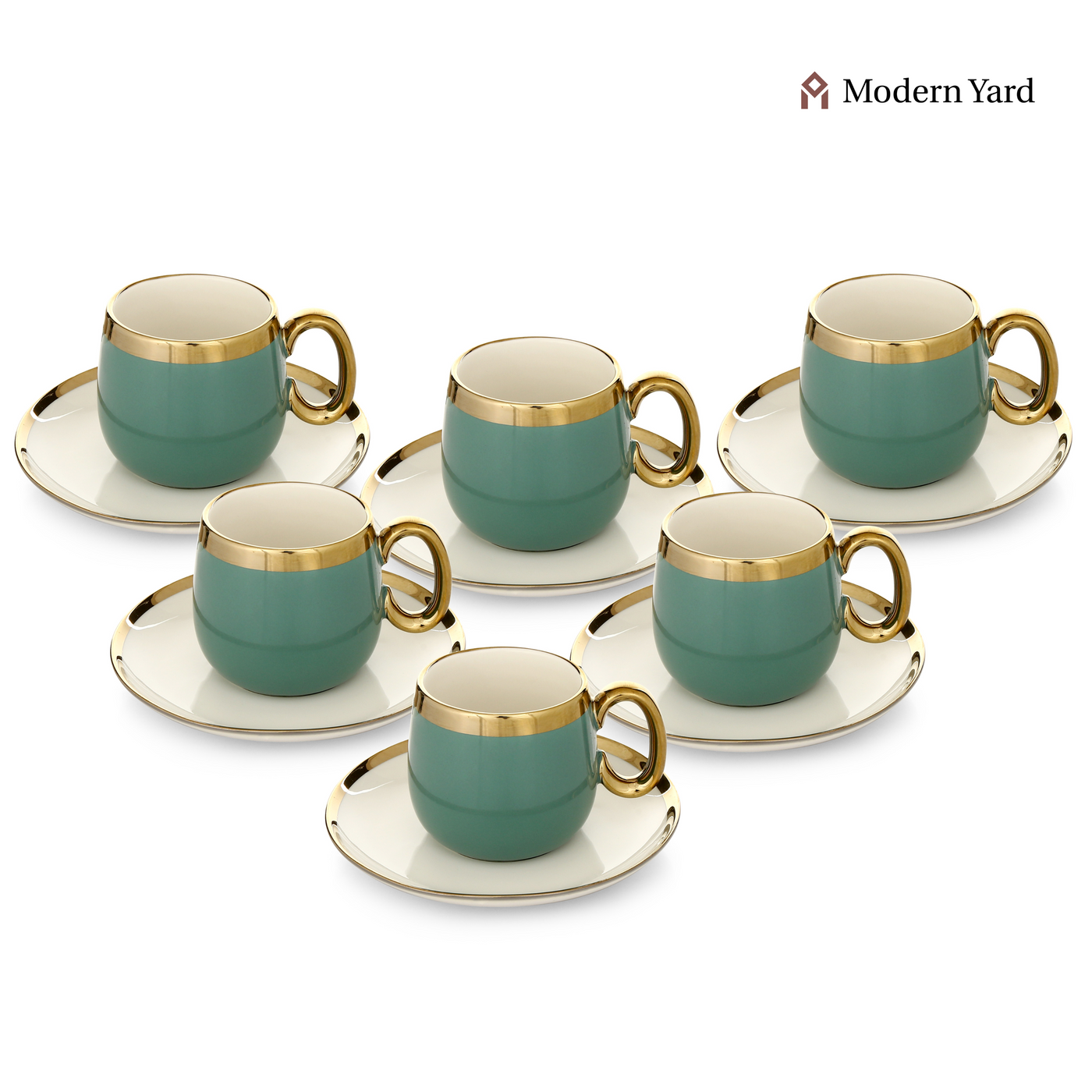 Florence Cups & Saucers Set of 6