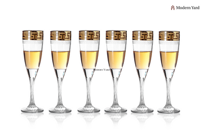 Gold Plated Flute Champagne (Pack of 6)