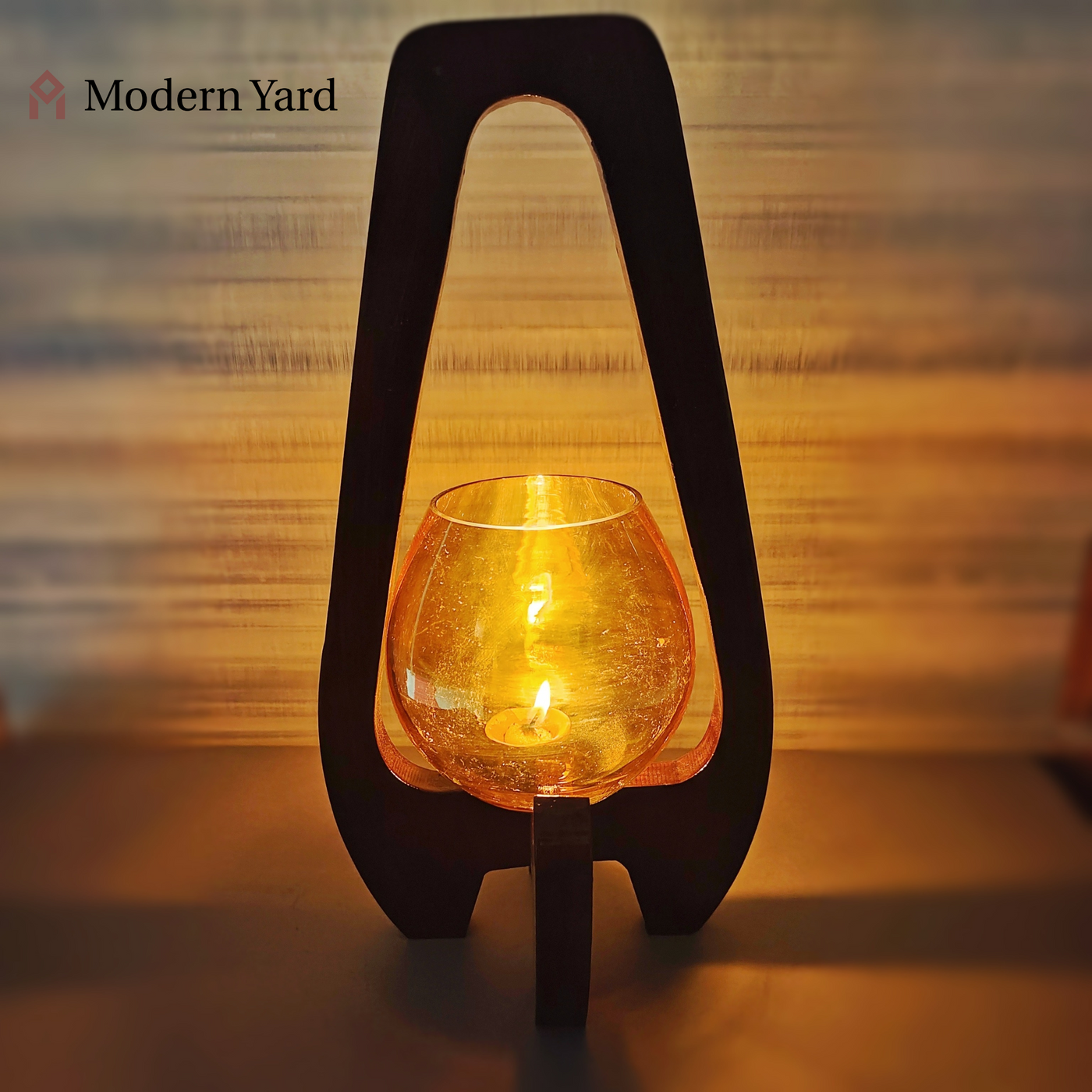 Wooden Mid century Lantern (Small)
