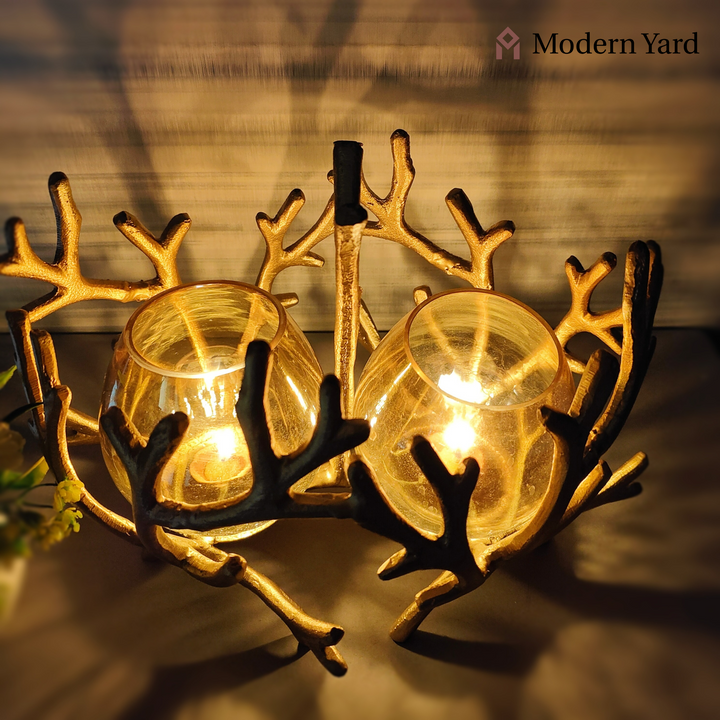 Regal Candle Stand with 2 Glass