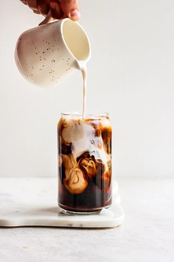 Borosilicate Glass Can with Glass Straw